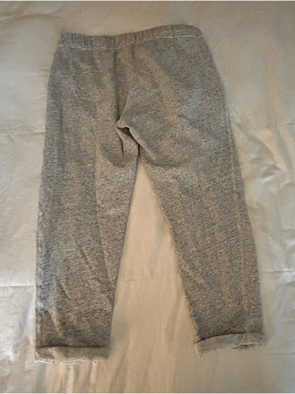 Abercrombie & Fitch Light Heather Gray Jogger Pants with Navy Logo, Women Medium - Picture 8 of 10